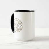 Triskelion Celtic - Dreier-Spiralsymbol - Mosaik Tasse (Vorderseite Links)