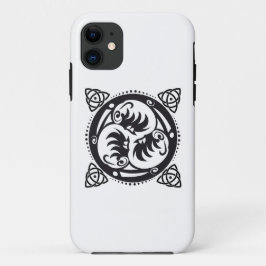 Triskelion Celtic Knot Mandala Design Black Case-Mate iPhone Hülle