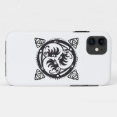 Triskelion Celtic Knot Mandala Design Black Case-Mate iPhone Hülle (Rückseite (Horizontal))