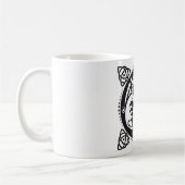 Triskelion Celtic Knot Mandala Design Black Kaffeetasse (Links)