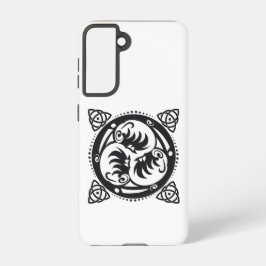 Triskelion Celtic Knot Mandala Design Black Samsung Galaxy Hülle