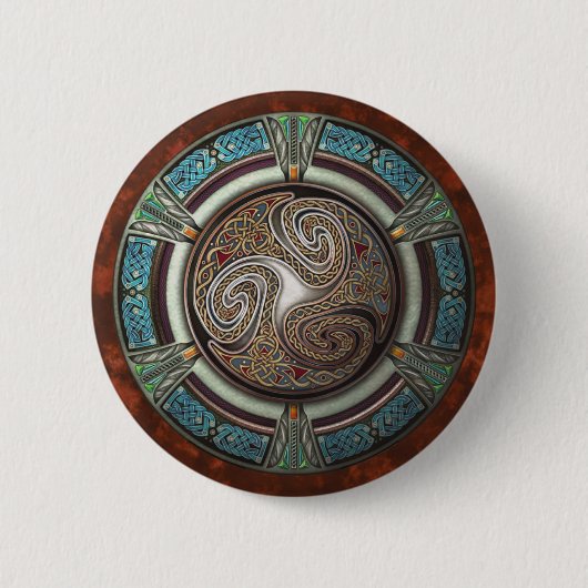 Triskelion runder Knopf Button (Vorderseite)