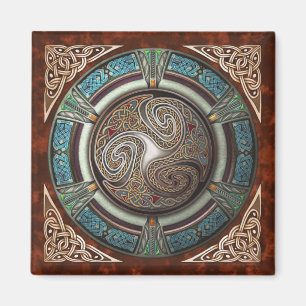 Triskelion Square Magnet