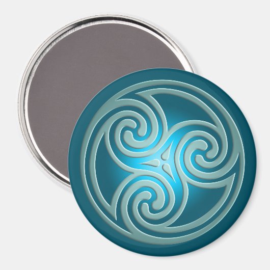 Triskelion Symbol CC0347 Magnet (Vorderseite/Rückseite)