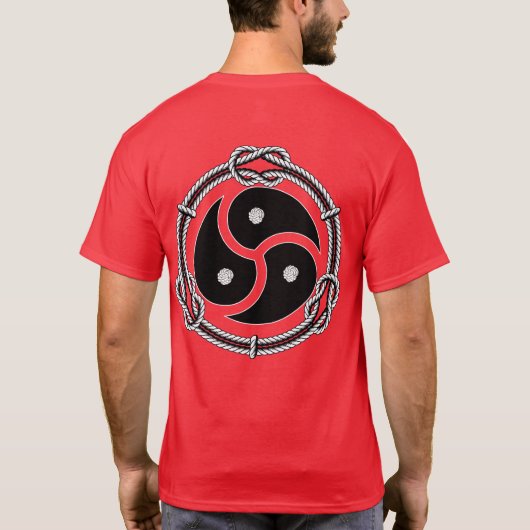 Triskelion-Symbol mit dem Rope Border T-Shirt (Rückseite)