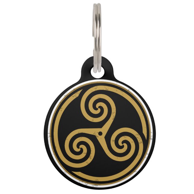 TRISKELION TRIPLE CELTIC SPIRAL HAUSTIERMARKE (Vorderseite)