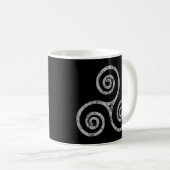 Triskelion, Triskeles (Vintag Grau) keltisches Sym Kaffeetasse (VorderseiteRechts)