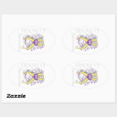 Trisomy 13 Bewusstsein Ovaler Aufkleber (Blatt)