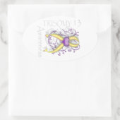 Trisomy 13 Bewusstsein Ovaler Aufkleber (Tasche)