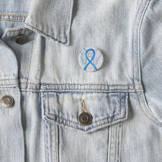 Trisomy 18 Awareness Angel Ribbon Art Button (Beispiel)