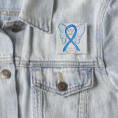 Trisomy 18 Awareness Angel Ribbon Art Button (Beispiel)