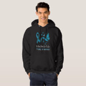 Trisomy 18 Awareness Butterfly Support Light Blue Hoodie (Vorne ganz)