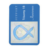 Trisomy 18 Awareness Ribbon Angel Magnet (Vertikal)