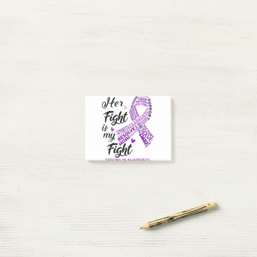 Trisomy 18 Bewusstsein Ihr Kampf ist mein Kampf Post-it Klebezettel (Auf Schreibtisch)