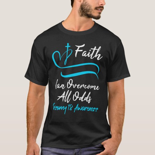 Trisomy 18 Christliche Cross-Support-Light T-Shirt (Vorderseite)