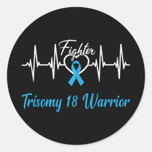 Trisomy 18 Weitsichtigkeit Krieger Herzschlag Kamp Runder Aufkleber