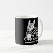 Trisomy 21 Down Syndrom Rockin' Dieses Extra Kaffeetasse (VorderseiteRechts)