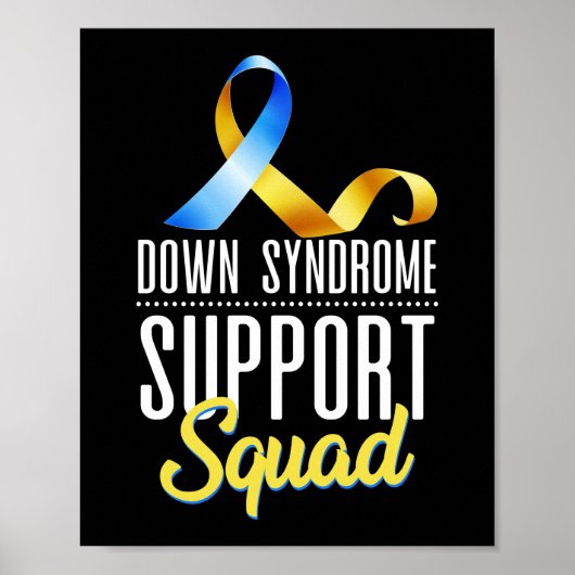 Trisomy 21 Down Syndrome Support Squad Ribbon Poster (Vorne)