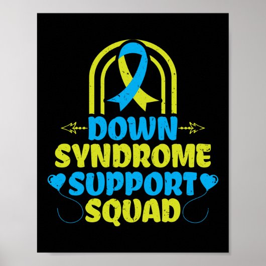 Trisomy 21 Down Syndrome Support Squad Ribbon Poster (Vorne)