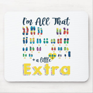 Trisomy 21 Xy Extra Chromosom Boy World Down Synd Mousepad