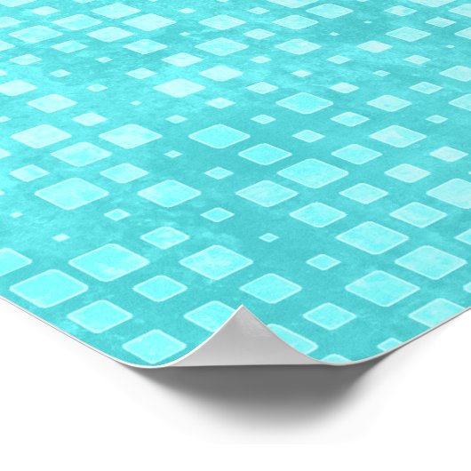 Trisonfarben-Gymnastik mit Aqua Tile Poster (Ecke)