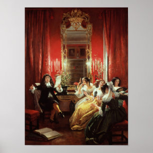 Trissotin Reading seinen Sonnet Poster