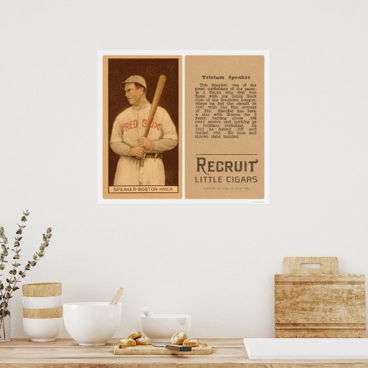 Tristam Lautsprecher Red Sox Baseball 1912 Poster (Küche)