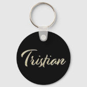 Tristan Button Name Schlüsselanhänger (Vorderseite)