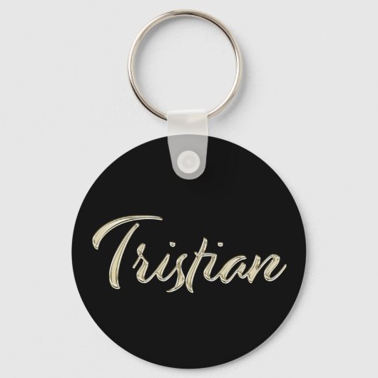 Tristan Button Name Schlüsselanhänger (Vorderseite)