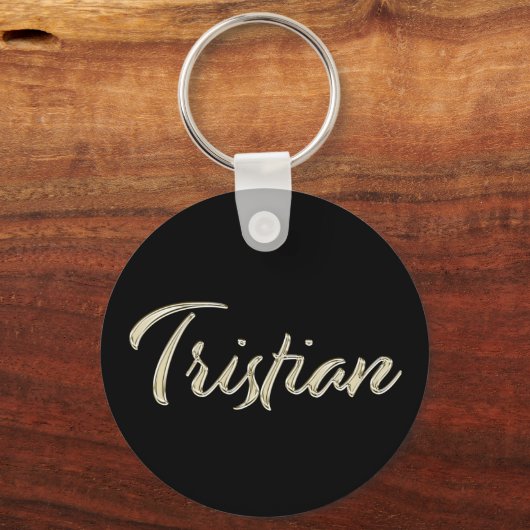 Tristan Button Name Schlüsselanhänger (Vorderseite)