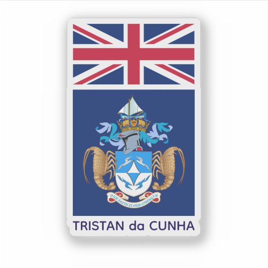 Tristan da Cunha Aufkleber (Vorderseite)