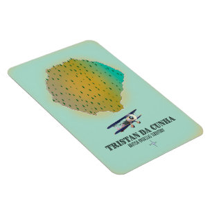 Tristan da Cunha Britisches Überseegebiet Karte Magnet