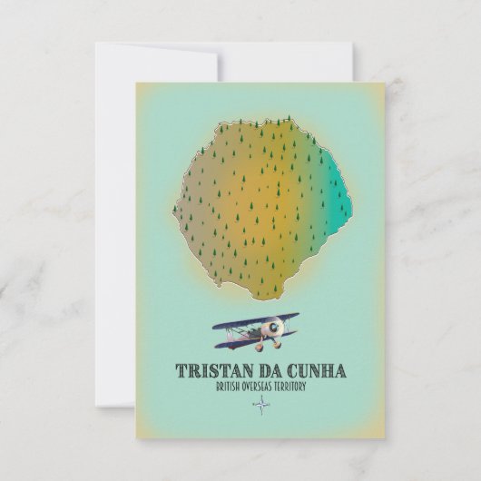 Tristan da Cunha British Overseas Territory Map (Rückseite)