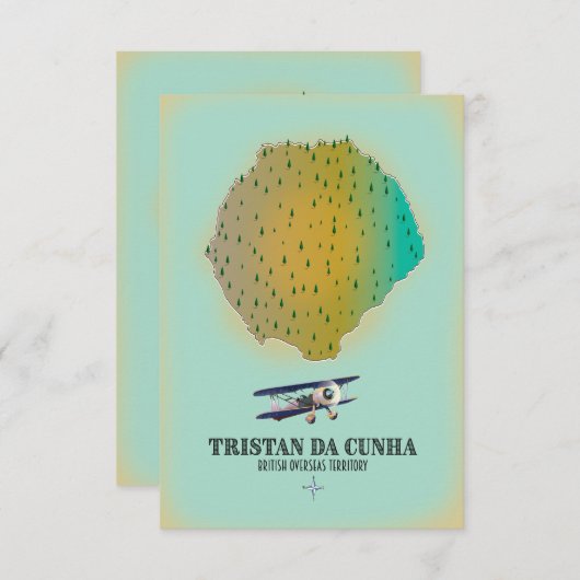 Tristan da Cunha British Overseas Territory Map (Vorne/Hinten)