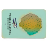 Tristan da Cunha British Overseas Territory Map Magnet (Horizontal)