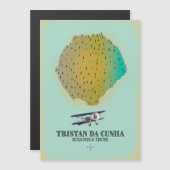 Tristan da Cunha British Overseas Territory Map Magnetkarte (Vorne/Hinten)