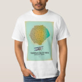Tristan da Cunha British Overseas Territory Map T-Shirt (Vorderseite)