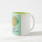 Tristan da Cunha British Overseas Territory Map Zweifarbige Tasse (VorderseiteRechts)