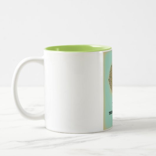 Tristan da Cunha British Overseas Territory Map Zweifarbige Tasse (Links)