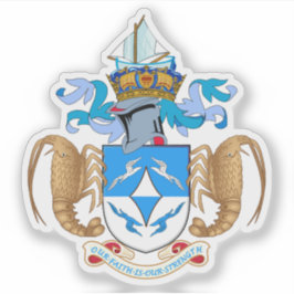 Tristan da Cunha coat of arms, British Overseas Aufkleber