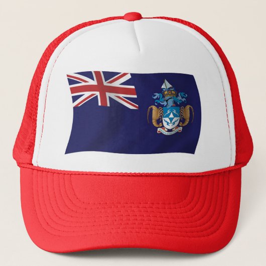 Tristan Da Cunha Flag Hat Truckerkappe (Vorderseite)