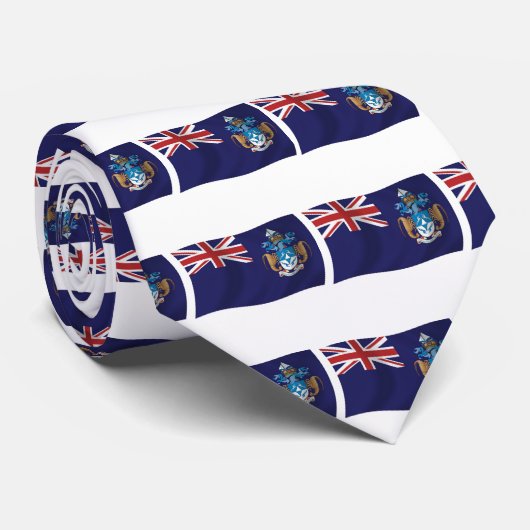 Tristan Da Cunha Flag Krawatte (Gerollt)
