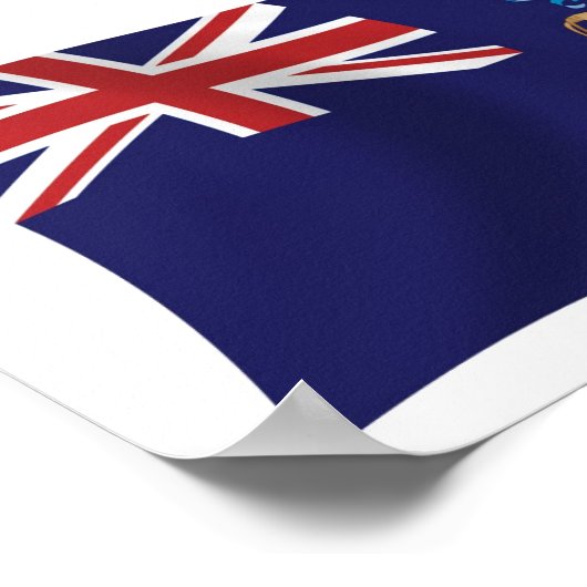 Tristan Da Cunha Flag Poster Print (Ecke)