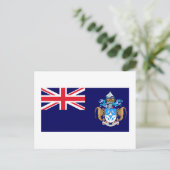 Tristan da Cunha Flag Postkarte (Stehend Vorderseite)