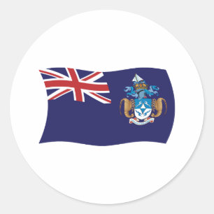 Tristan-da-Cunha-Flaggen-Aufkleber Runder Aufkleber