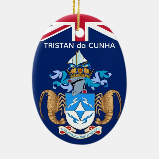 Tristan da Cunha Keramik Ornament (Hinten)