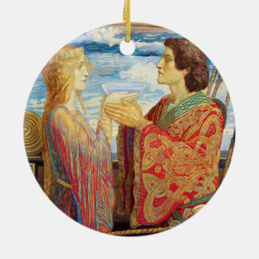 Tristan und Isolde, c. 1912 von John Duncan Keramik Ornament (Hinten)