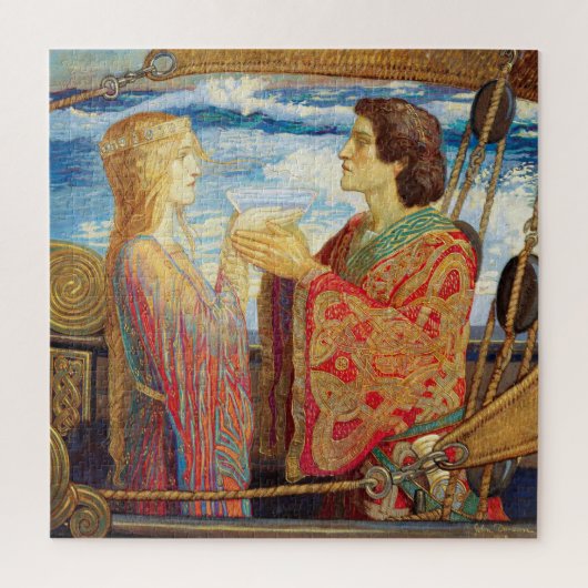 Tristan und Isolde, c. 1912 von John Duncan Puzzle (Vertikal)