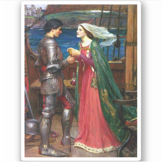 Tristan und Isolde, c. 1916, von John Waterhouse Aufkleber (Vorderseite)