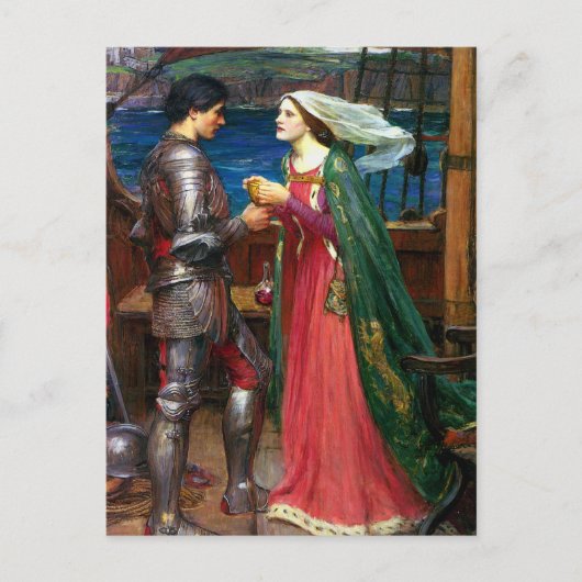 Tristan und Isolde, c. 1916, von John Waterhouse Postkarte (Vorderseite)